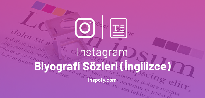 Instagram için ingilizce profil sözleri