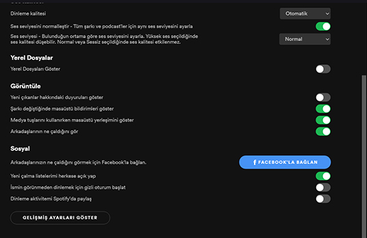 spotify facebook ile kullanıcı adı almak